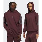 adidas Basketball Spacer Hoodie Erkek Bordo Sweatshirt - JD6139-001