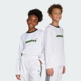 Adidas Beyaz Erkek Çocuk Baskılı T-Shirt JV8662 LS TEE