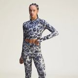 Adidas By Stella Mccartney Training Longsleeve Crop Kadın Tişört - Mavi