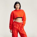 adidas By Stella McCartney Truecasuals Cropped Sportswear Kadın Sweatshirt Turuncu XS