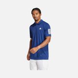 Adidas Climacool Club Tennis 3-Stripes Two Button Polo Collar Freelift Design Short-Sleeve Erkek Tişört - XL - Lacivert