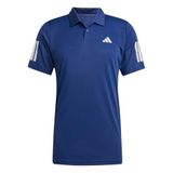 adidas CLUB 3STR POLO Erkek Kısa Kollu Polo Yaka Tişört, dark blue, L