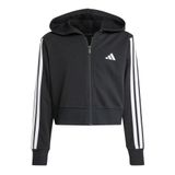 adidas Düz Kız Çocuk Sweatshirt JJ0956 JG 3S FT FZ CRO, 128, 5003291277, Siyah, kız-çocuk