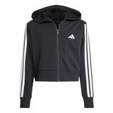 adidas Düz Kız Çocuk Sweatshirt JJ0956 JG 3S FT FZ CRO, 164, 5003291277, Siyah, kız-çocuk