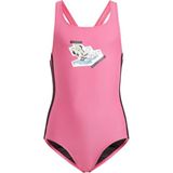adidas Dy Min 3s Suit Çocuk Mayo IT8613 - Pembe - 1 - 2 Yaş