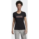 adidas EI4565 W Spcl Prnt T 2 Kadın T-Shirt Siyah Desenli Rahat Kesim Günlük Kullanım - 2XS