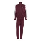 adidas Erkek 3 Çizgili Polar Track_Suit, Takım Kahverengi 2/Beyaz, XL