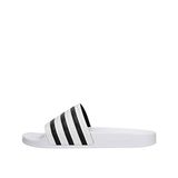 adidas Erkek Adilette Duş Terliği, Beyaz Beyaz Siyah Beyaz, 48.5 EU, Beyaz White Black White, 48.5 EU