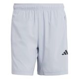 adidas Erkek Basic Workout Essentials Kanvas Şort, Halo Gümüş, XL