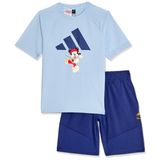 adidas Erkek Çocuk LG DY MM T SET Eşofman Takımı WONBLU/DKBLUE/CREYEL 6-7A
