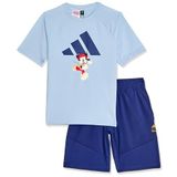 adidas Erkek Çocuk LG DY MM T SET Eşofman Takımı WONBLU/DKBLUE/CREYEL 7-8A