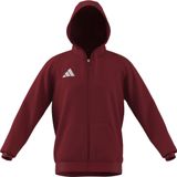 Adidas Erkek Entrada26 Tam Fermuarlı Kapüşonlu Sweatshirt, team power red 2/beyaz, 3XL