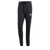 adidas Erkek Essential Three Stripes Fransız Terry Pantolon, Siyah / Beyaz, 3XL