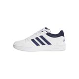 adidas Erkek Hoops Klasik Basketbol Ayakkabısı, Beyaz/Koyu Mavi/Yörünge Gri, 11.5