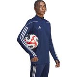 Adidas Erkek Lacivert Tiro 23 Antrenman Yarım Fermuarlı Dik Yaka Uzun Kollu Tişört HS7229 - XL