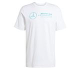 adidas Erkek Mercedes - AMG Petronas Formula One Team DNA Grafik Tişört, BEYAZ/SEMİRU, M