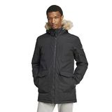 adidas Erkek Paveric Fur Parka Ceket (1'li paket), Siyah/beyaz, XS
