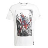 adidas Erkek Spider-Man T-shirt M T-S JL5556, Beyaz, M