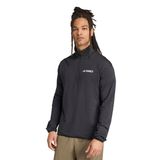 adidas Erkek Terrex Multi Climawarm Yarım Fermuarlı Tech Polar Yürüyüş Svetşört, Siyah, XX-Large