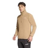 adidas Erkek Terrex Multi Essentials Yarım Fermuarlı Polar Yürüyüş Svetşört, Karton, Small