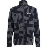 Adidas Erkek Terrex Siyah Ceket mt Aop Fz Fl JY4814 Polar Kesim Kalıbı ile Macera İçin Tasarlandı