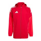 adidas Erkek Tiro 25 Competition Allweather Kapüşonlu Yağmurluk, Kırmızı, 2XL
