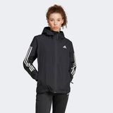 Adidas Essentials 3 Striped Rain.rdy Kadın Siyah Günlük Mont.- - XS