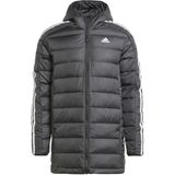Adidas Essentials 3 Stripes Light Down Erkek Mont Siyah Standart Beden Hafif Yapı ile Konfor