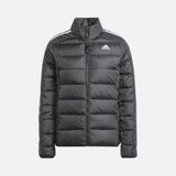 Adidas Essentials 3-Stripes Light Down Full-Zip Hoodie Siyah Kadın Ceket