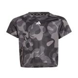 adidas Essentials Aeroready Seasonal Print Crop Çocuk Tişört Siyah 116