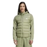 adidas Essentials Hybrid Down Erkek Sweatshirt Yeşil S