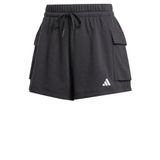 adidas Essentials Small Logo French Terry Kargo Şort, XS, KVC32, Black/White, Kadın