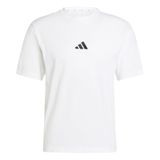 adidas Essentials Small Logo Single Erkek Tişört Beyaz 2XL