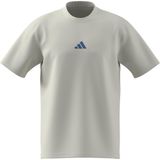adidas Essentials Small Logo Single Jersey Tişört, Erkek, Off White, 2XL Beden