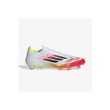 Adidas F50 Elite Bağcıksız Erkek Beyaz Çim Saha Kramponu.-