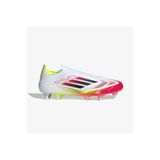 adidas F50 Elite Bağcıksız Yumuşak Zemin Erkek Beyaz Çim Saha Kramponu
