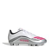 adidas F50 MESSI CLUB FG/MG J Unisex Futbol Ayakkabısı (Sert Zemin), Beyaz, 30