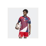 adidas FC Bayern 26/27 Maç Öncesi Erkek Forma, Gece İndigosu/Parlak Kırmızı, XS