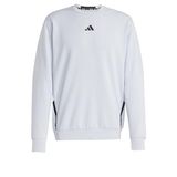 adidas For Training Erkek Gri Yuvarlak Yaka Sweatshirt, S