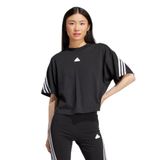 adidas Future Icons 3-Stripes Kadın Tişört Siyah S