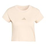 adidas Future Icons Small Logo Baby Yuvarlak Yaka Tişört, L, 01-KD7721-1, Sarı, Kadın