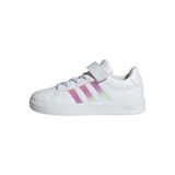 Adidas GRAND COURT 3.0 EL C Unisex Çocuk Spor Ayakkabı Düşük Bilekli (Futbol Dışı) FTWWHT/IRIDES/FTWWHT 31.5