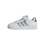 Adidas GRAND COURT 3.0 EL C Unisex Çocuk Spor Ayakkabı Düşük Bilekli (Futbol Dışı) FTWWHT/SILVMT/SILVMT 30