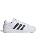 adidas Grand Court Base 2.0 Kadın Sneaker, Beyaz/Siyah, 6 Beden