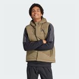 adidas Helionic Hooded Down Erkek Yelek Kahverengi XL