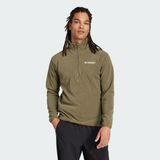 Adidas Hiking JP0784 Multi Essentials 1/2 Zip Fleece Yeşil Erkek Fermuarlı Sweatshirt