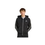 adidas Holiday 3-Stripes Full-Zip Erkek Siyah Günlük Stil Eşofman Üstü JM1695