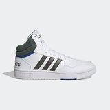 Adidas Hoops 3.0 Mıd Beyaz Erkek Spor Ayakkabı Suni Deri Kauçuk Taban ile Günlük Kullanıma Uygun