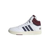 adidas Hoops 3.0 Mid Classic Vintage erkek spor ayakkabısı, Ftwr Beyaz Gölge Lacivert Gölge Kırmızısı, 47 1/3 EU