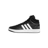 adidas Hoops 3.0 Mid Lifestyle Basketbol Klasik Vintage Shoes erkek ayakkabısı, Core Black Ftwr Beyaz Gri Six, 36 2/3 EU